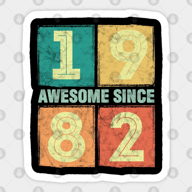 41st birthday - Awesome Since 1982 Sticker by Kudostees